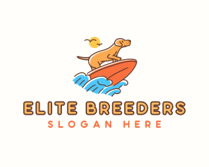 Surfing Dog Vacation logo design