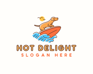 Surfing Dog Vacation logo design