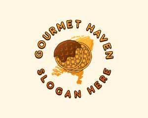 Netherlands Waffle Stroopwafel logo design