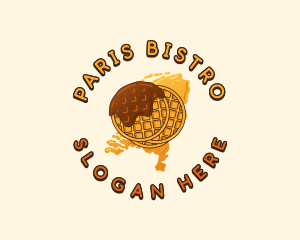 Netherlands Waffle Stroopwafel logo design