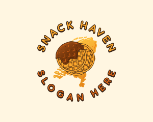 Netherlands Waffle Stroopwafel logo design