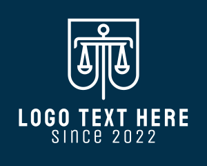 Justice System - Legal Service Scale logo design