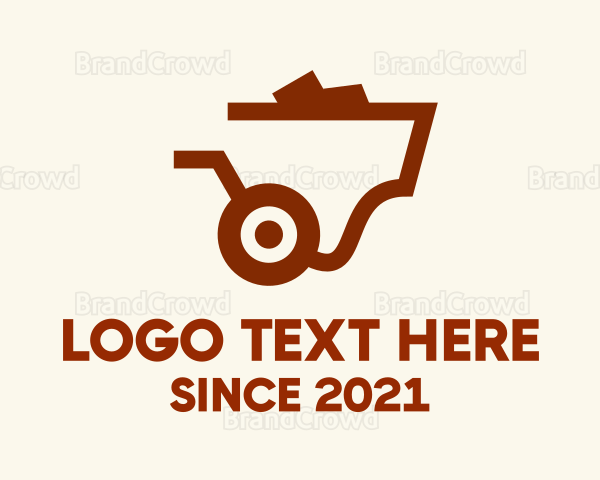 Red Construction Wheelbarrow Logo