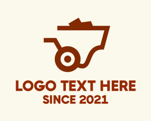 Waste - Red Construction Wheelbarrow logo design