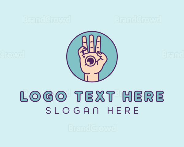 Photographer Hand Camera Lens Logo