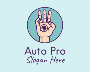 Photo Studio - Photographer Hand Camera Lens logo design