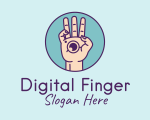 Finger - Photographer Hand Camera Lens logo design