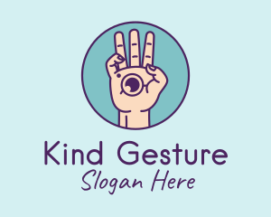 Gesture - Photographer Hand Camera Lens logo design