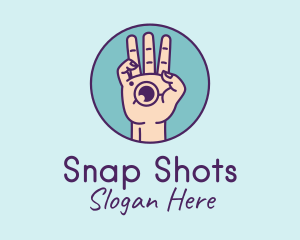 Photograph - Photographer Hand Camera Lens logo design