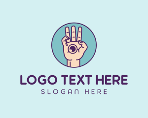 Counting - Photographer Hand Camera Lens logo design