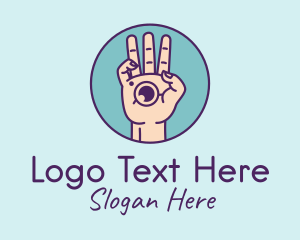 Vlogging - Photographer Hand Camera Lens logo design