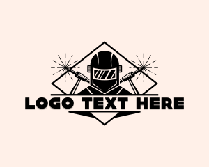 Welding - Industrial Ironworks Welder logo design