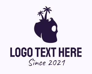 Palm Tree - Dead Skull Island logo design