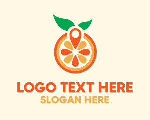 Fresh - Orange Juice Pin logo design