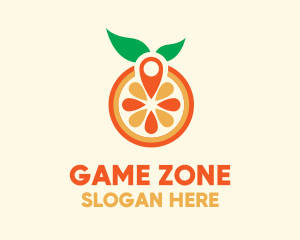 Snack - Orange Juice Pin logo design