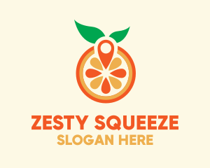 Orange Juice Pin  logo design