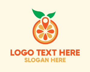Pin - Orange Juice Pin logo design