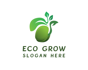 Green Seedling Plant logo design