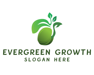 Green Seedling Plant logo design