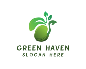 Green Seedling Plant logo design