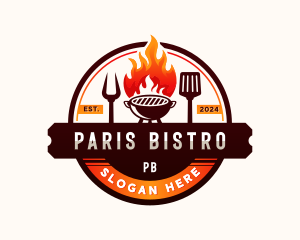 Flame Grill BBQ logo design