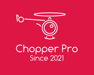 Chopper - Minimalist Helicopter Camera logo design