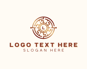 Blockchain - Cryptography Tech Blockchain logo design