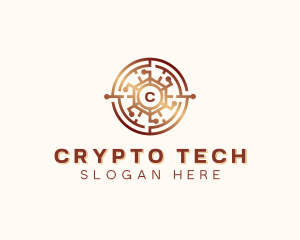 Cryptography Tech Blockchain logo design