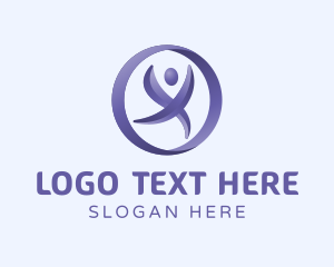 Human - Gradient Human Fitness logo design