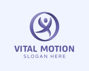 Active - Gradient Human Fitness logo design