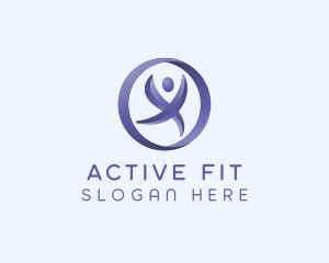 Gradient Human Fitness logo design