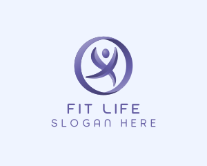 Gradient Human Fitness logo design