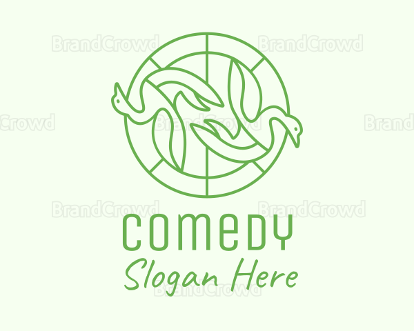 Green Swan Circle Logo