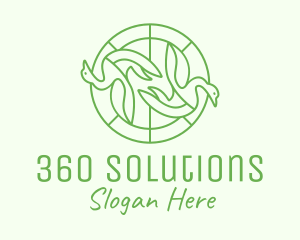 Green Swan Circle logo design