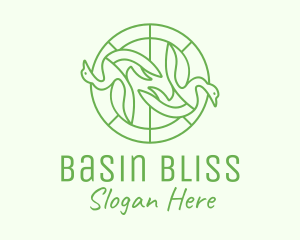 Green Swan Circle logo design