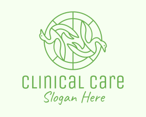 Green Swan Circle logo design