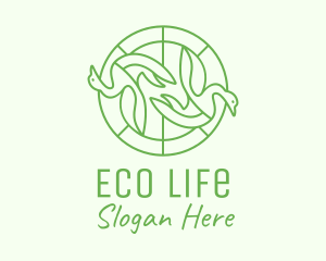 Green - Green Swan Circle logo design