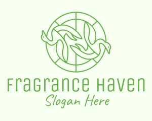 Green Swan Circle logo design