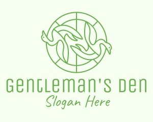 Green Swan Circle logo design