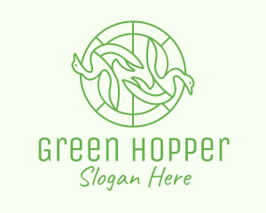 Green Swan Circle logo design