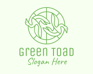 Green Swan Circle logo design