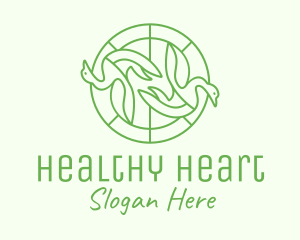 Green Swan Circle logo design