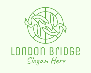 Green Swan Circle logo design