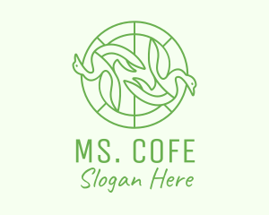 Green Swan Circle logo design