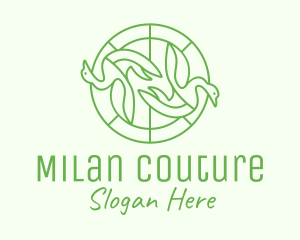 Green Swan Circle logo design