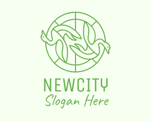 Green Swan Circle logo design