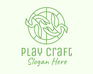 Green Swan Circle logo design