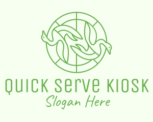 Green Swan Circle logo design