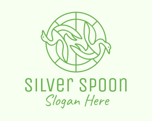 Green Swan Circle logo design