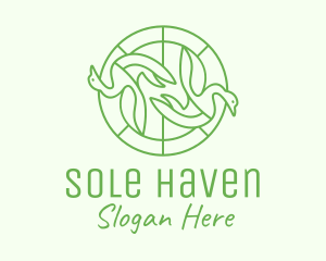 Green Swan Circle logo design